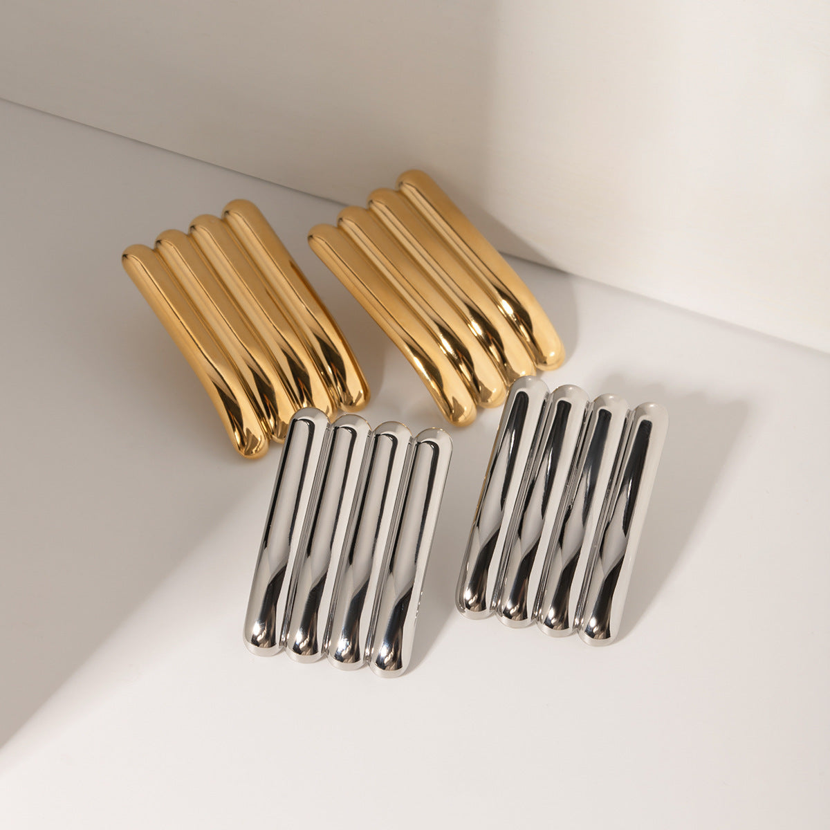 Boucles d'oreilles Simi - Acier Inoxydable plaqué Or 18k