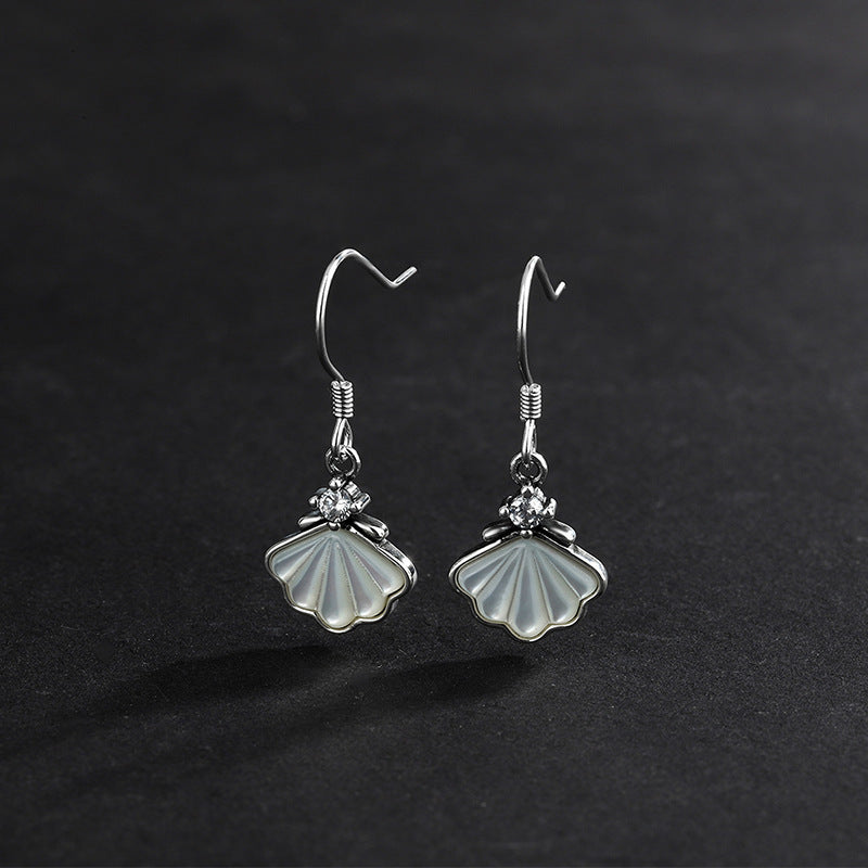 Un Shell Sterling Argent 925 Boucles D'oreilles Femmes Boucles D'oreilles Clip Oreille - Maria B.