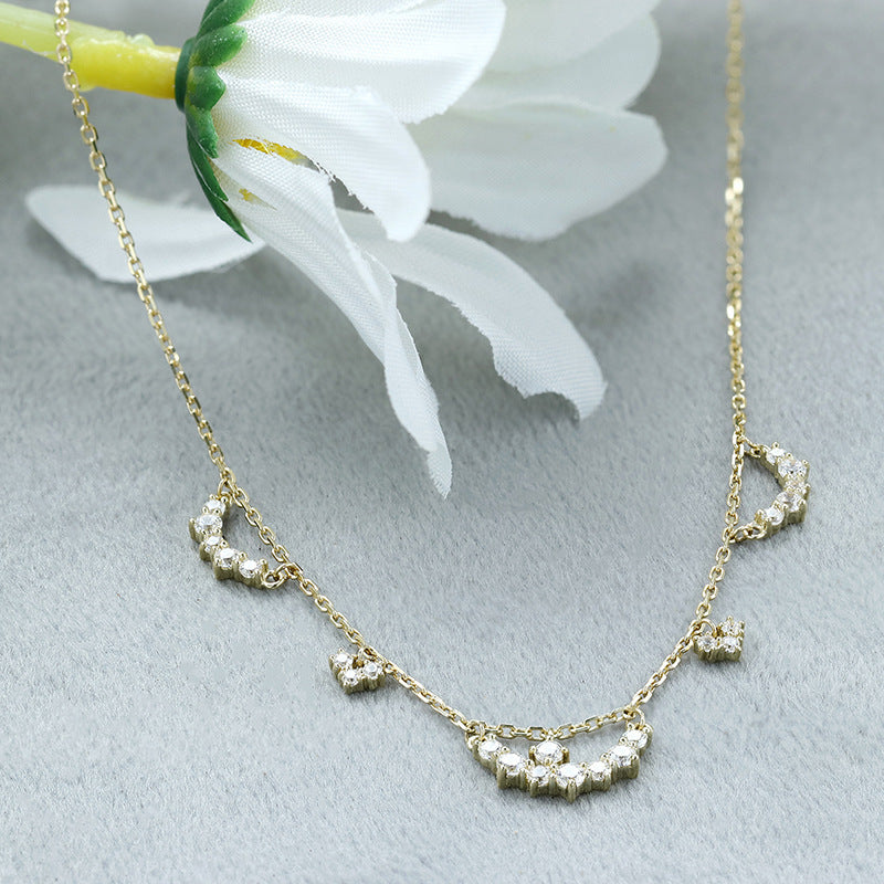 Collier argent S925 creux en Zircon or 14k plaqué argent S925 - Maria B.