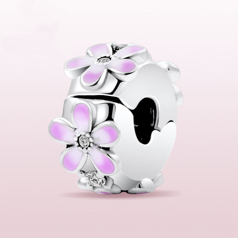 Charm Clip Marguerite Violette - Argent S925