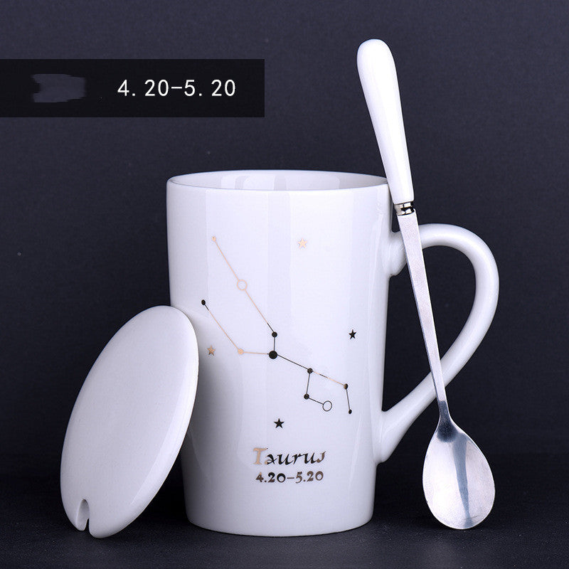 Mug à thé Zénith - Porcelaine, Plaqué Or, 600ml