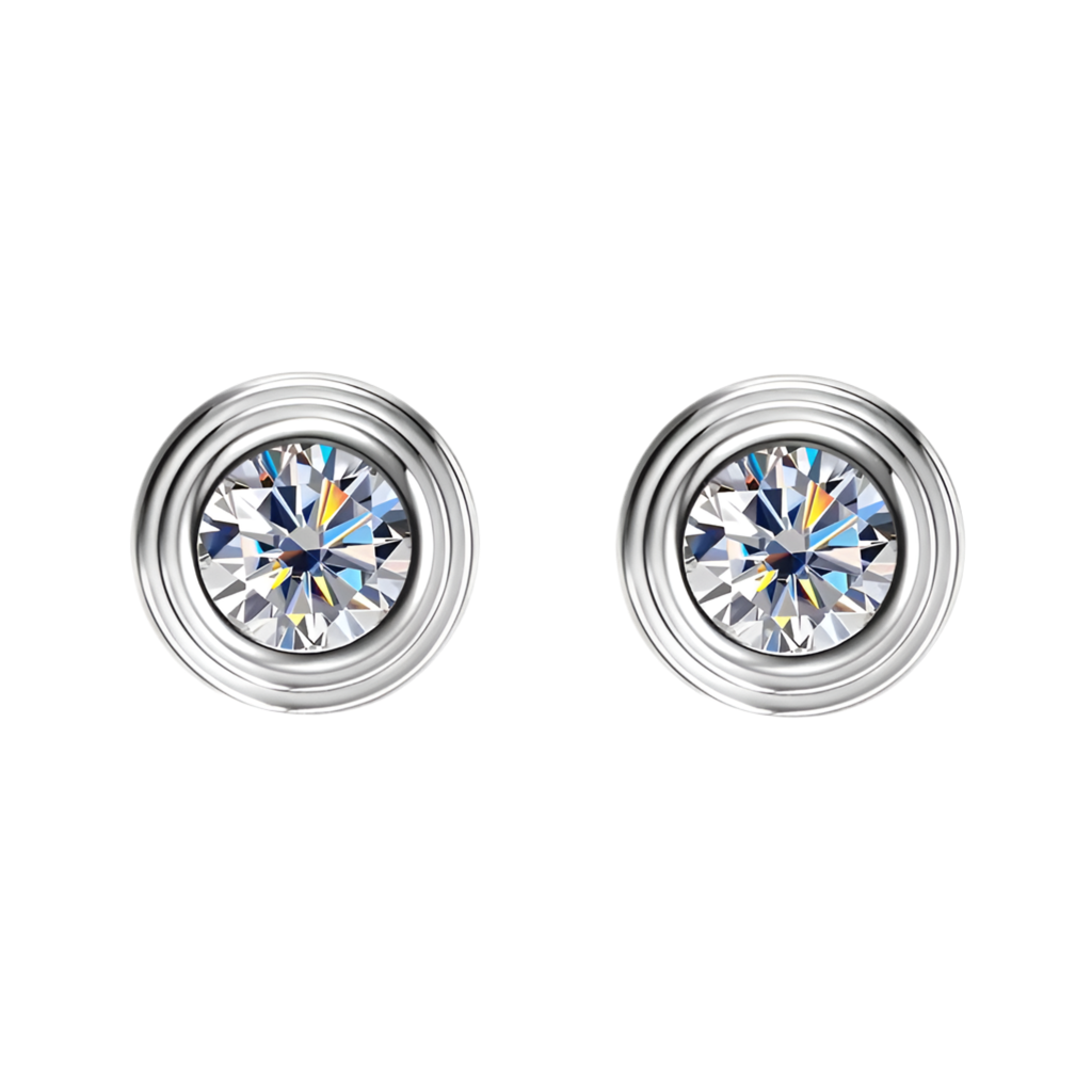 Boucles d’oreilles ÉCLAT ÉTERNEL - Diamant moissanite & Argent 925 millième
