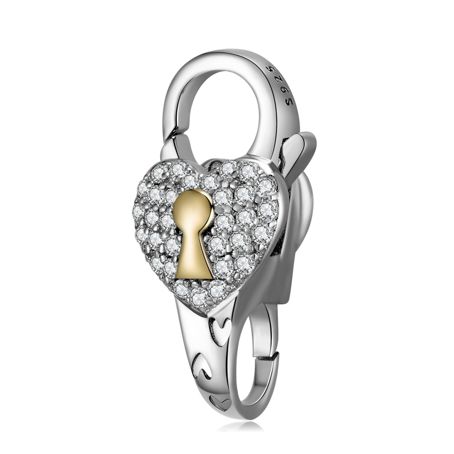 Fermoir Mousqueton Coeur Cadenassé - Argent S925