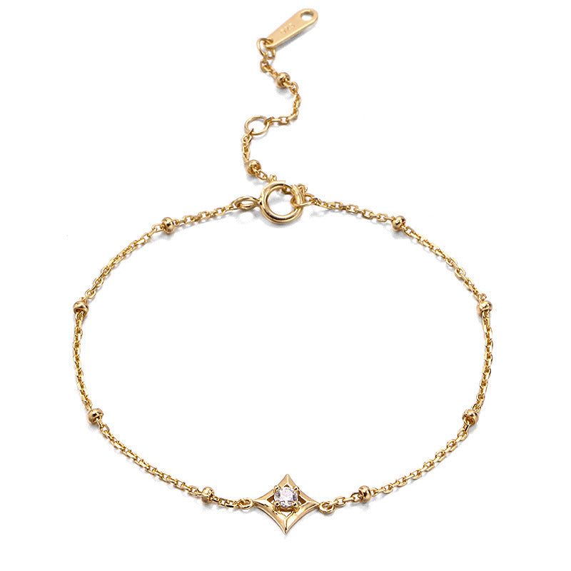Simple polyvalent perle chaîne diamant Bracelet fille - Maria B.