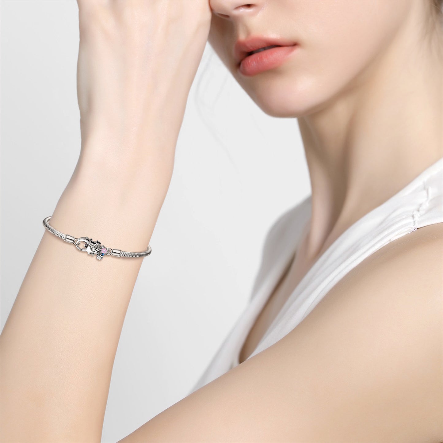 Fermoir mousqueton Licorne - Argent S925