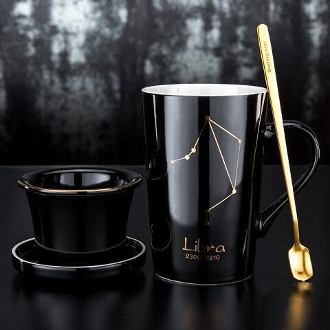 Mug à thé Zénith - Porcelaine, Plaqué Or, 600ml