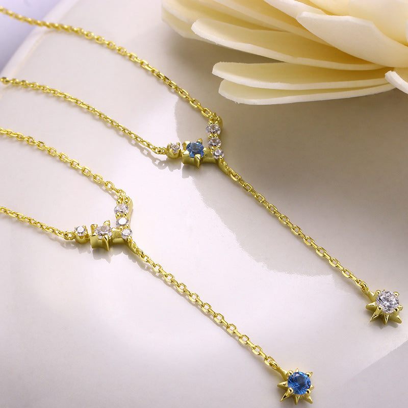 Collier à pompon en forme d'étoile à cinq branches pour femme - Maria B.