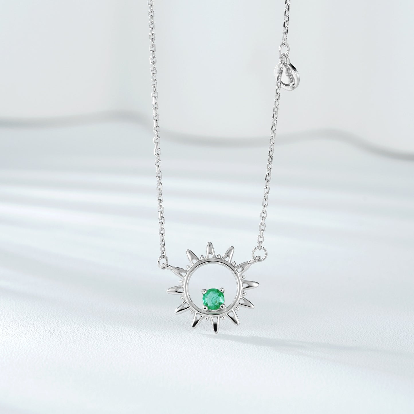 Women's Personality Collar Chain Round Temperament Emerald Necklace - Maria B.