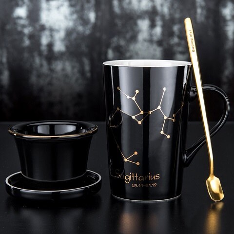 Mug à thé Zénith - Porcelaine, Plaqué Or, 600ml