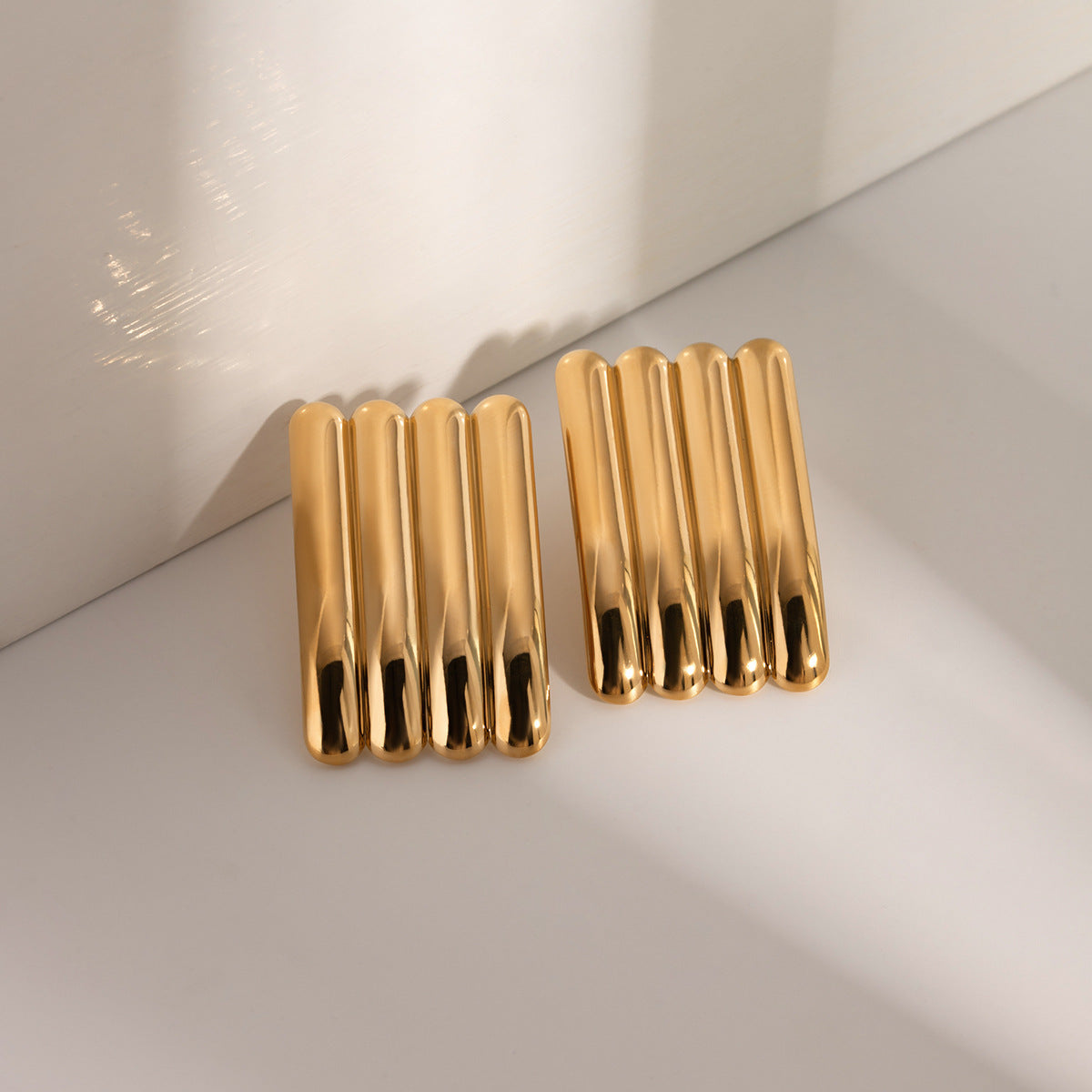 Boucles d'oreilles Simi - Acier Inoxydable plaqué Or 18k