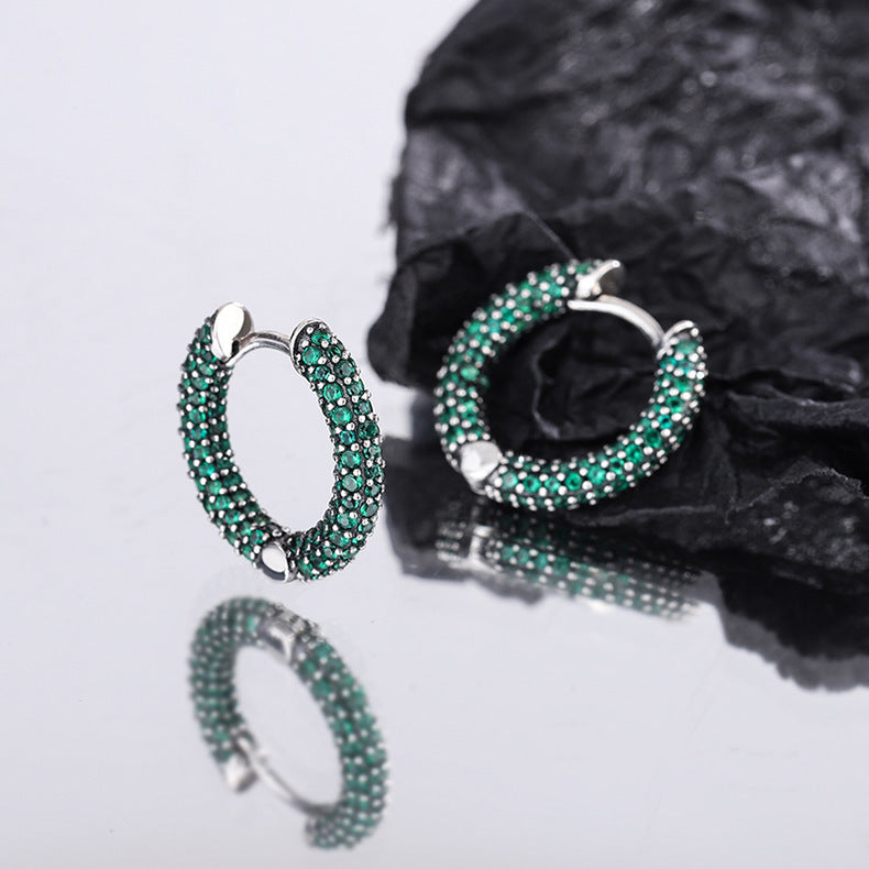 Sterling Argent 925 Conception C Créative en forme de Boucles D'oreilles - Maria B.