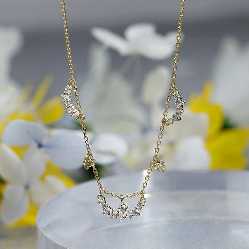 Collier argent S925 creux en Zircon or 14k plaqué argent S925 - Maria B.