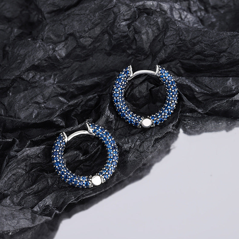 Sterling Argent 925 Conception C Créative en forme de Boucles D'oreilles - Maria B.