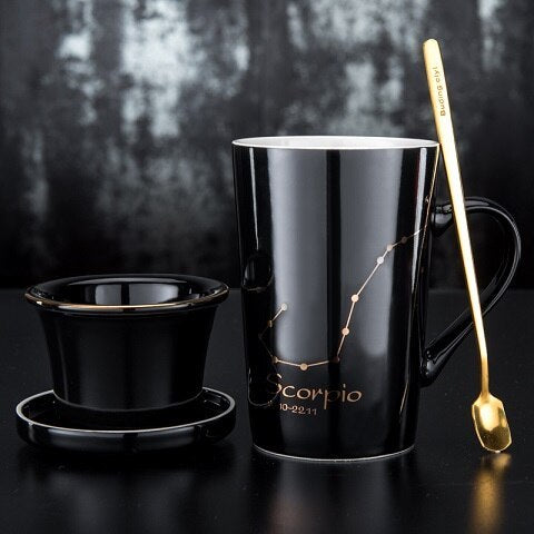 Mug à thé Zénith - Porcelaine, Plaqué Or, 600ml