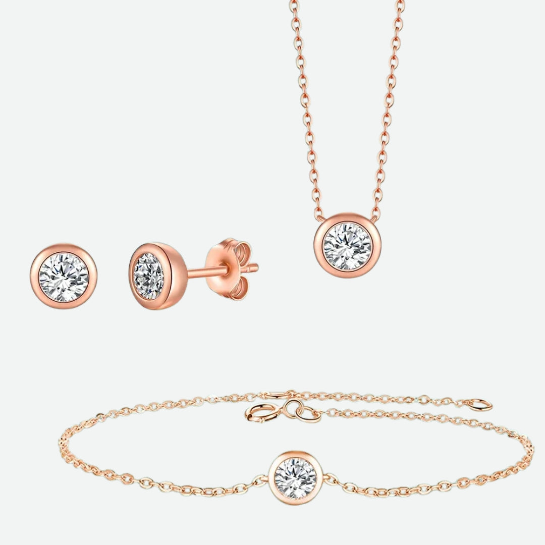 Set de bijoux ÉCLAT ÉTERNEL - Diamant moissanite & Argent 925 millième
