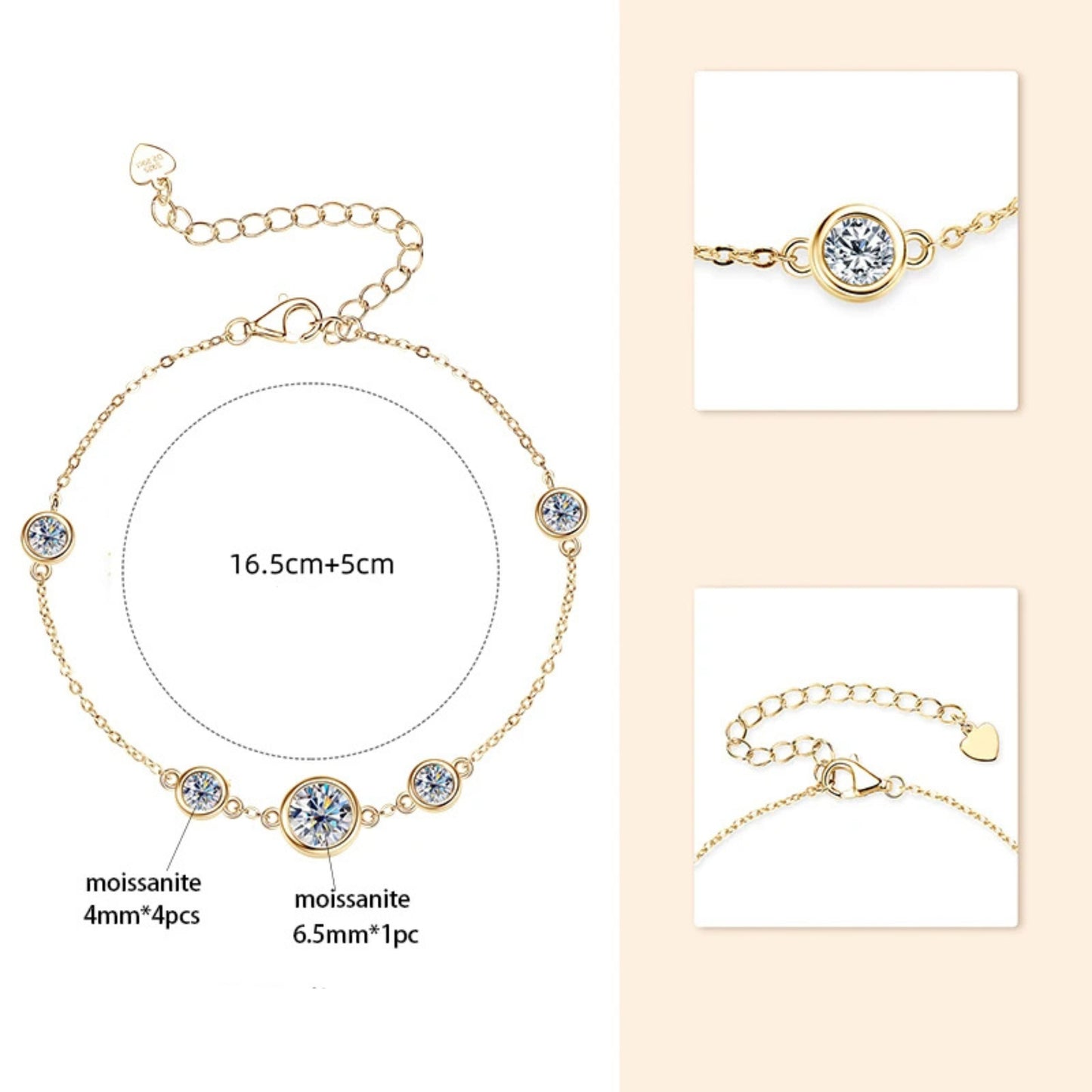 Bracelet ÉCLAT ÉTERNEL - Diamant moissanite & Argent 925 millième