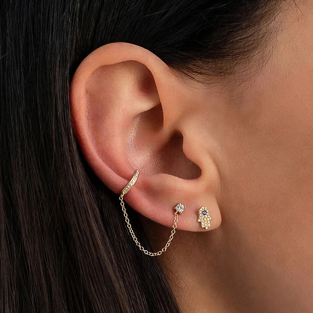 Ear Cuff ÉCLAT ÉTERNEL - Zircon cubique & Argent 925 millième