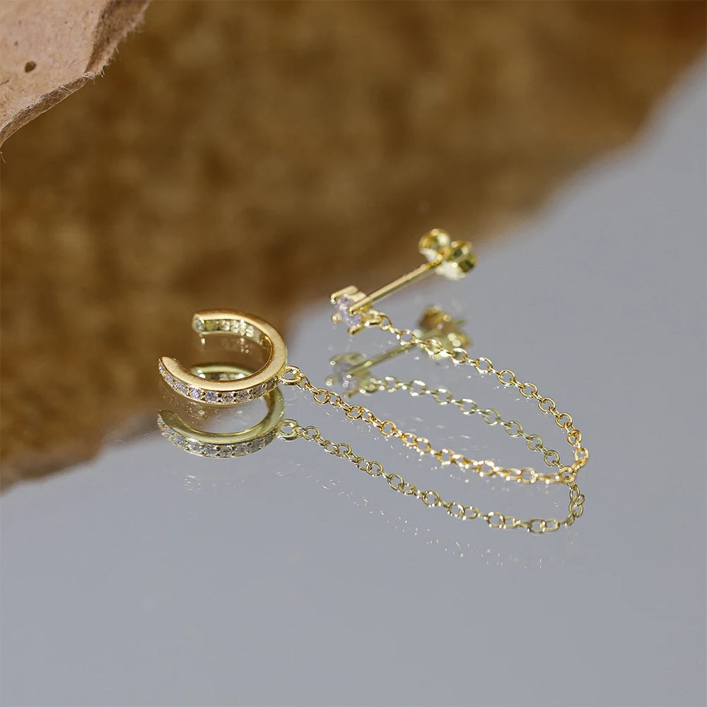 Ear Cuff ÉCLAT ÉTERNEL - Zircon cubique & Argent 925 millième