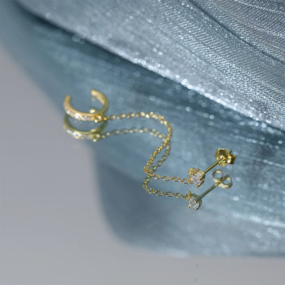 Ear Cuff ÉCLAT ÉTERNEL - Zircon cubique & Argent 925 millième