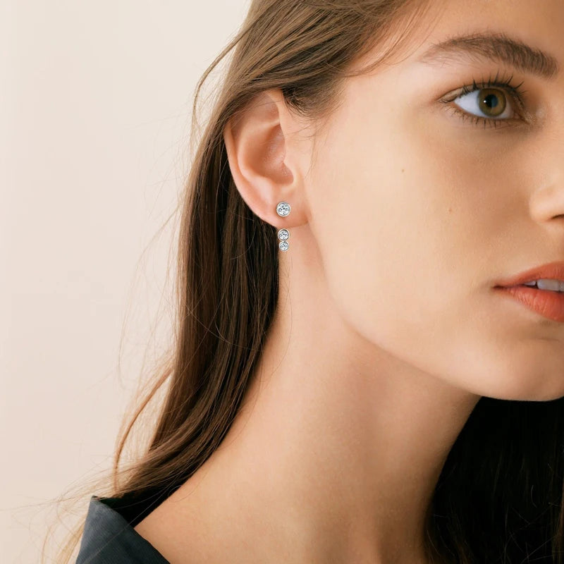 Boucles d’oreilles ÉCLAT ÉTERNEL - Diamant moissanite & Argent 925 millième