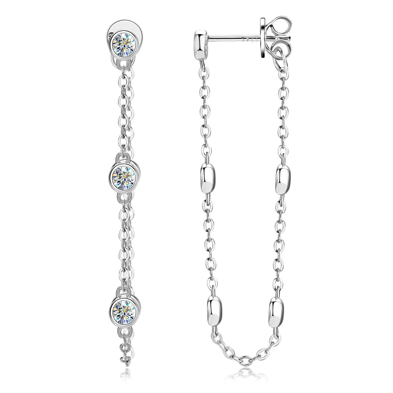 Boucles d’oreilles ÉCLAT ÉTERNEL - Diamant moissanite & Argent 925 millième