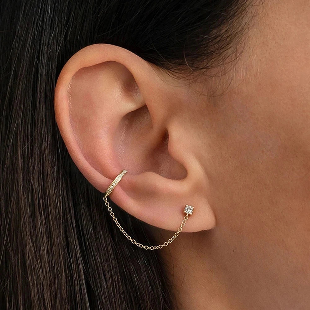 Ear Cuff ÉCLAT ÉTERNEL - Zircon cubique & Argent 925 millième