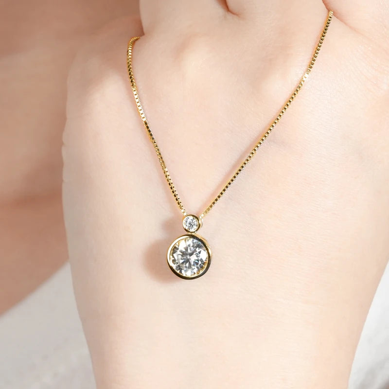 Collier ÉCLAT ÉTERNEL - Diamant moissanite & Argent 925 millième