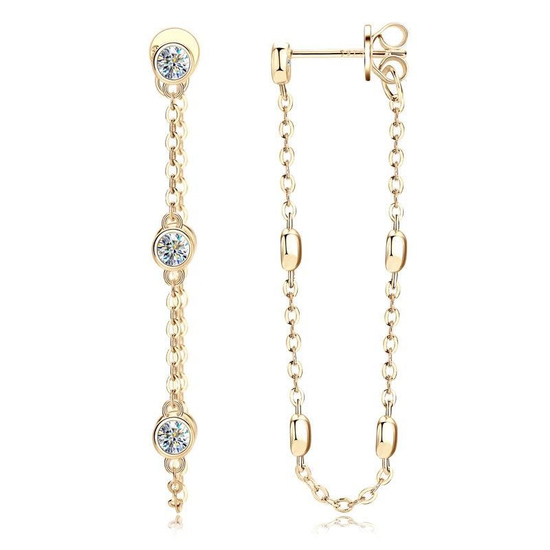 Boucles d’oreilles ÉCLAT ÉTERNEL - Diamant moissanite & Argent 925 millième