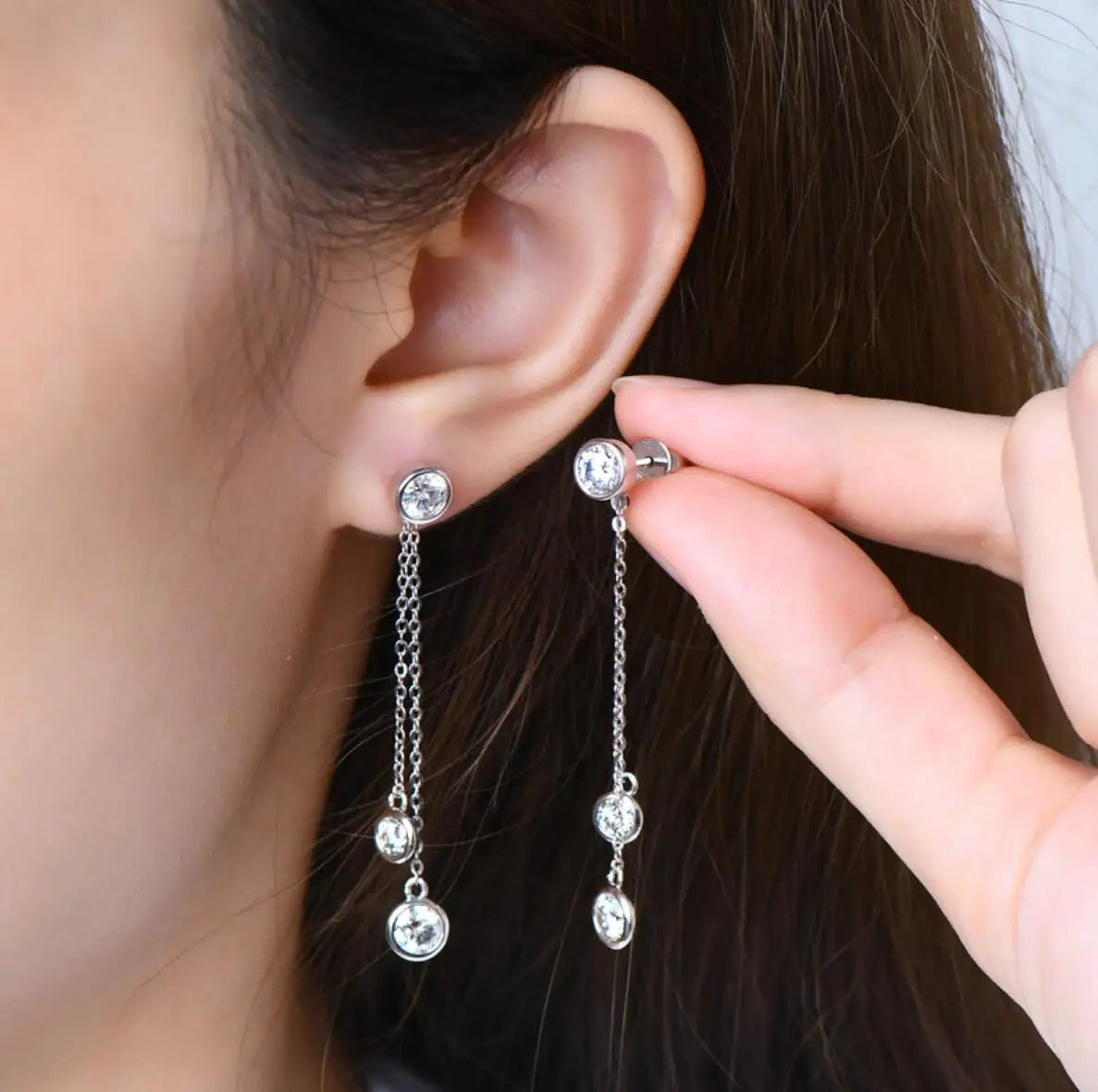 Boucles d’oreilles ÉCLAT ÉTERNEL - Diamant moissanite & Argent 925 millième