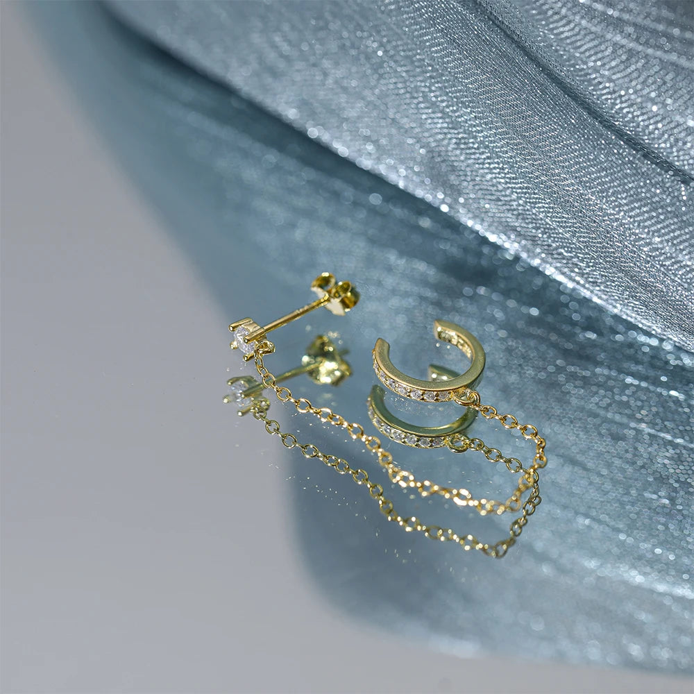 Ear Cuff ÉCLAT ÉTERNEL - Zircon cubique & Argent 925 millième