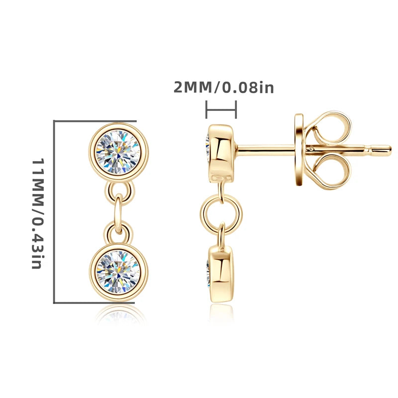 Boucles d’oreilles ÉCLAT ÉTERNEL - Diamant moissanite & Argent 925 millième
