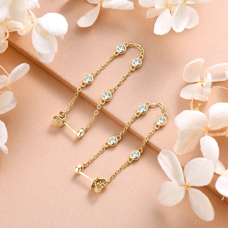 Boucles d’oreilles ÉCLAT ÉTERNEL - Diamant moissanite & Argent 925 millième