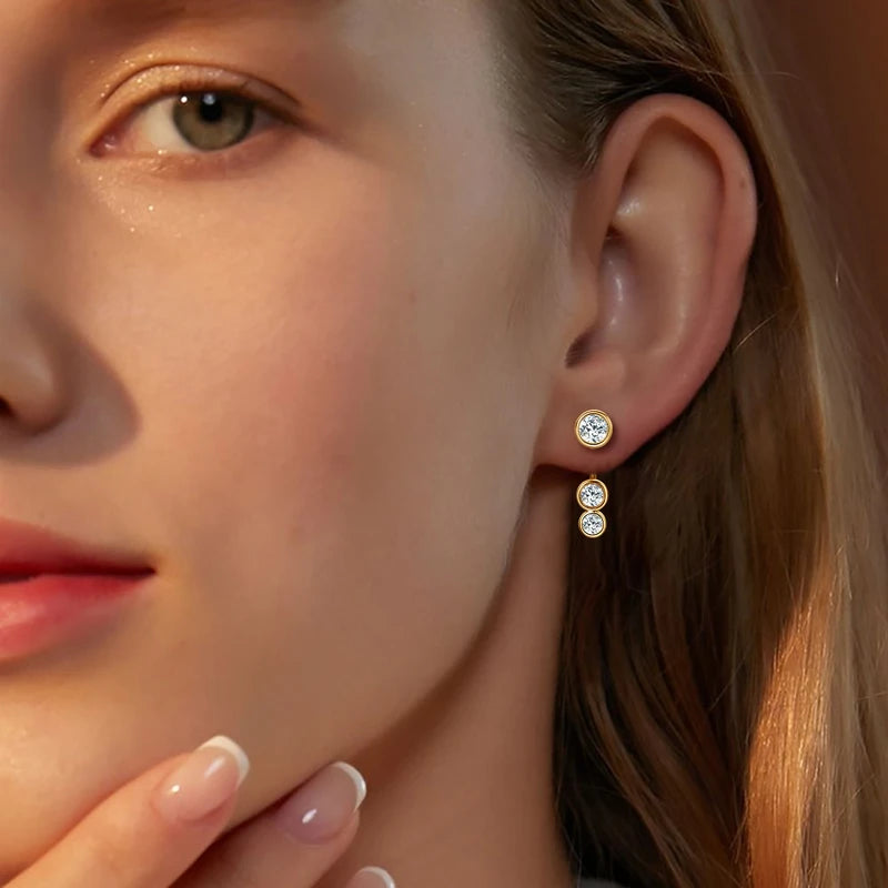 Boucles d’oreilles ÉCLAT ÉTERNEL - Diamant moissanite & Argent 925 millième