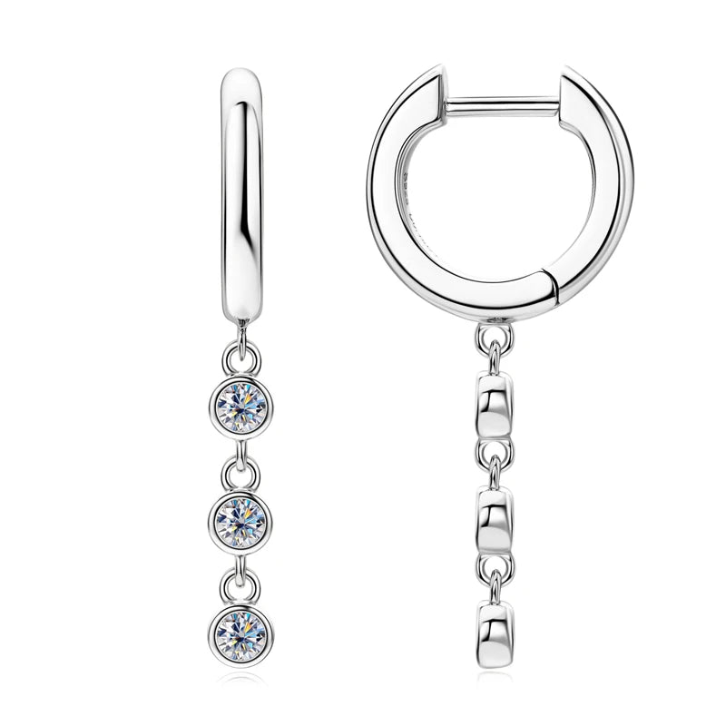 Boucles d’oreilles ÉCLAT ÉTERNEL - Diamant moissanite & Argent 925 millième