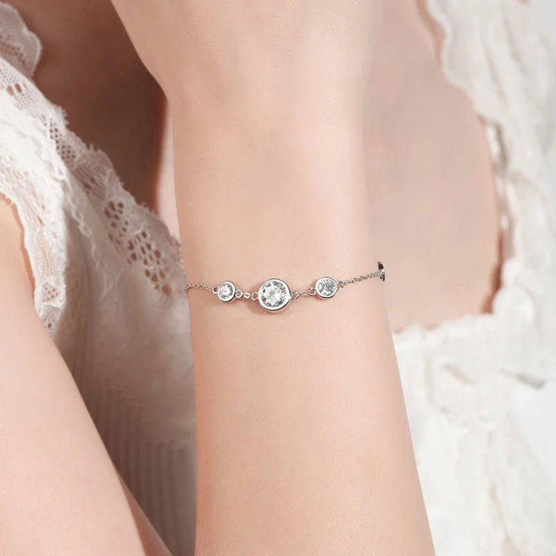 Bracelet ÉCLAT ÉTERNEL - Diamant moissanite & Argent 925 millième