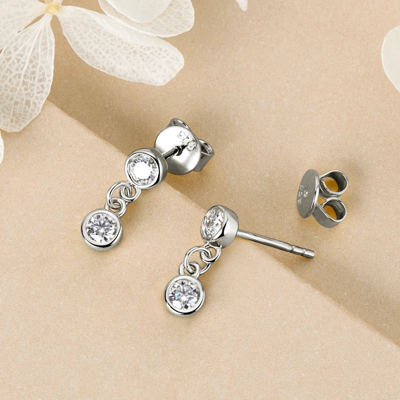 Boucles d’oreilles ÉCLAT ÉTERNEL - Diamant moissanite & Argent 925 millième