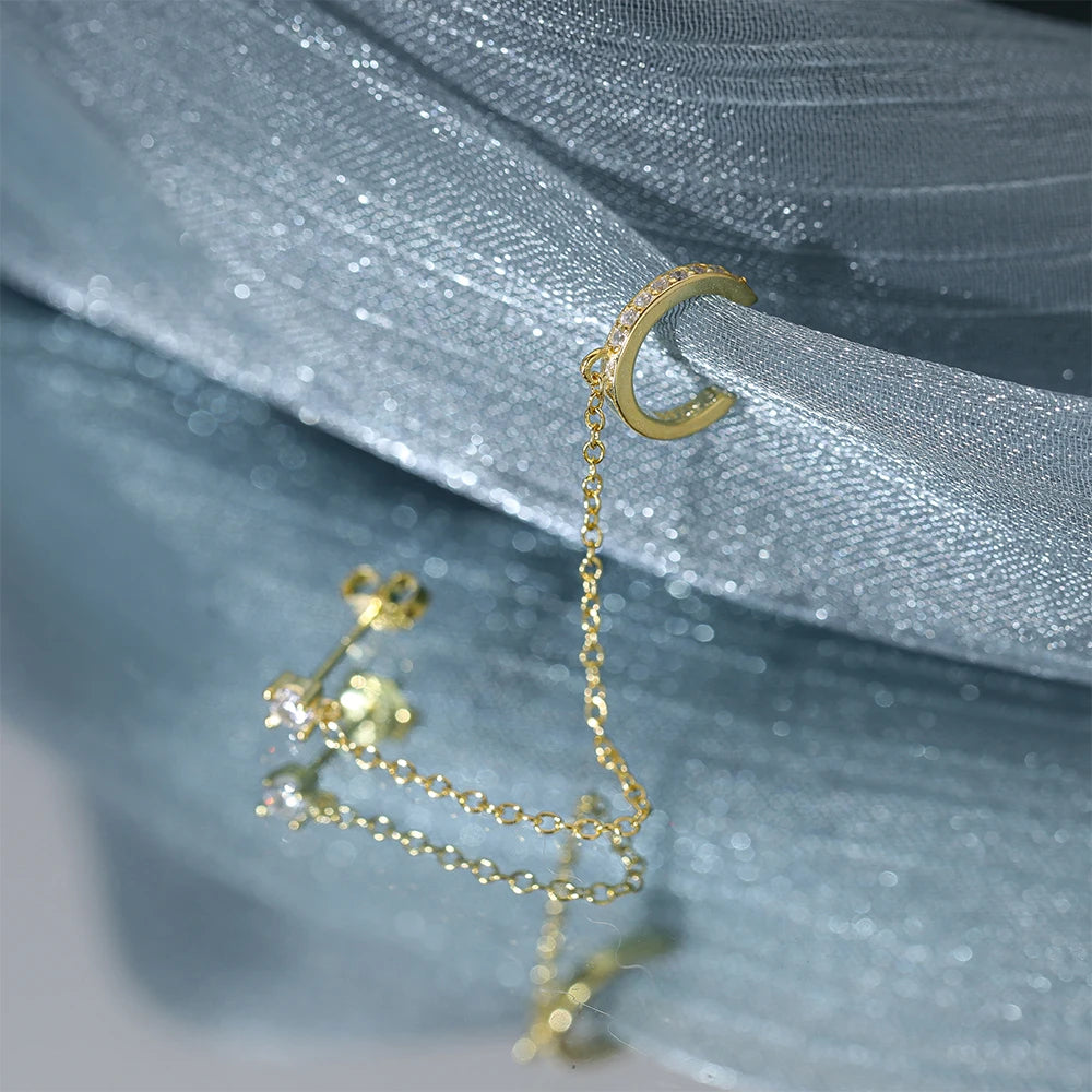 Ear Cuff ÉCLAT ÉTERNEL - Zircon cubique & Argent 925 millième