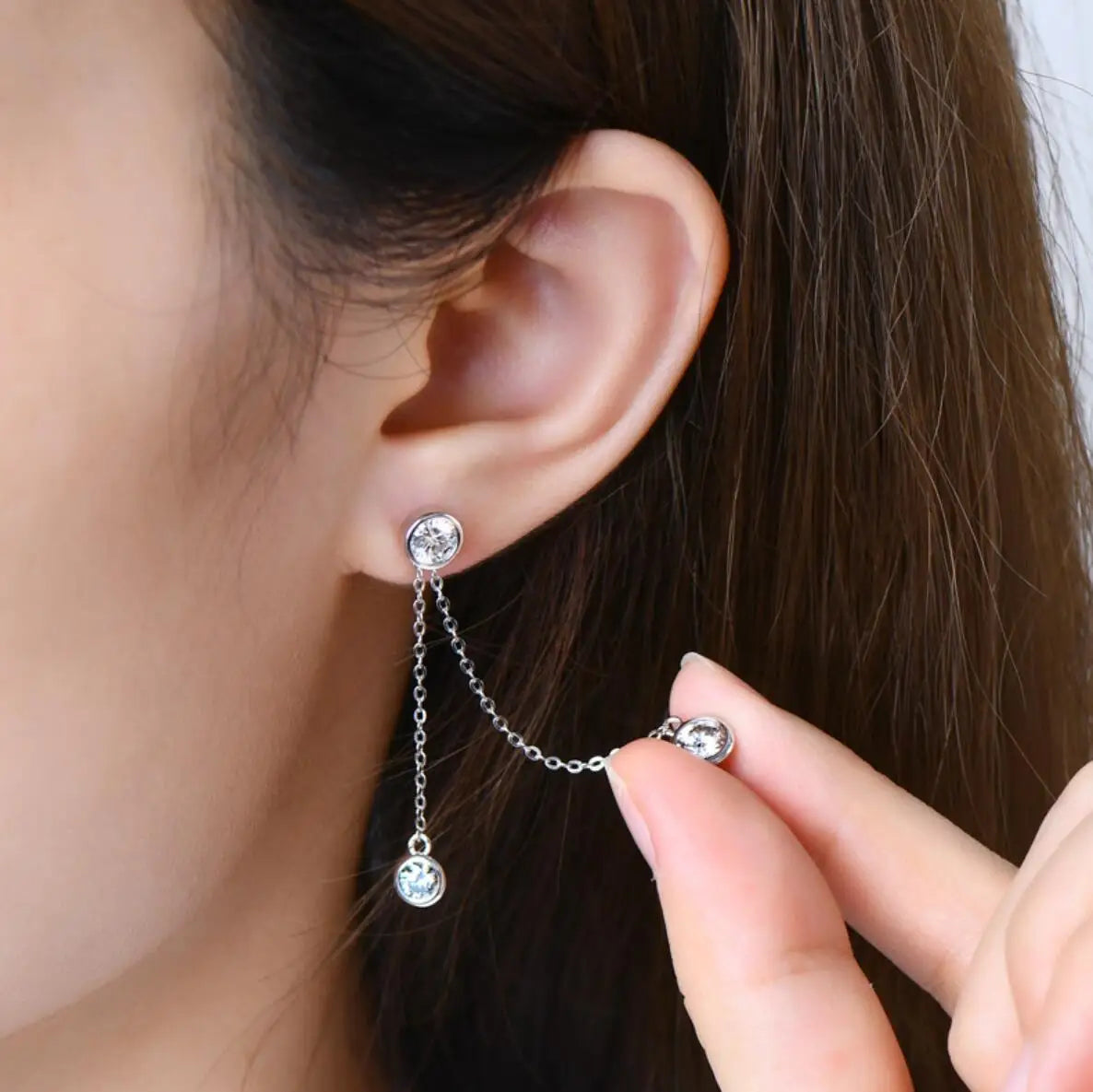 Boucles d’oreilles ÉCLAT ÉTERNEL - Diamant moissanite & Argent 925 millième