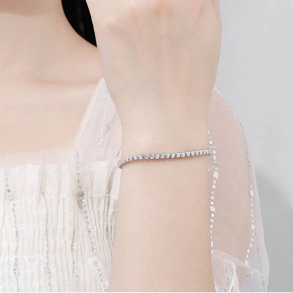Bracelet ÉCLAT ÉTERNEL - Diamant moissanite & Argent 925 millième