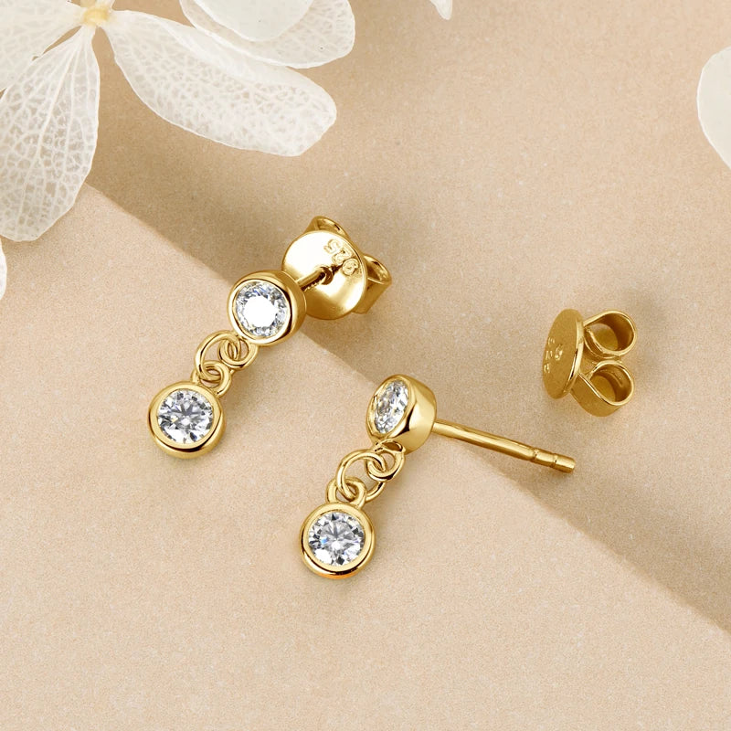 Boucles d’oreilles ÉCLAT ÉTERNEL - Diamant moissanite & Argent 925 millième