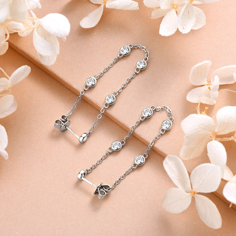 Boucles d’oreilles ÉCLAT ÉTERNEL - Diamant moissanite & Argent 925 millième