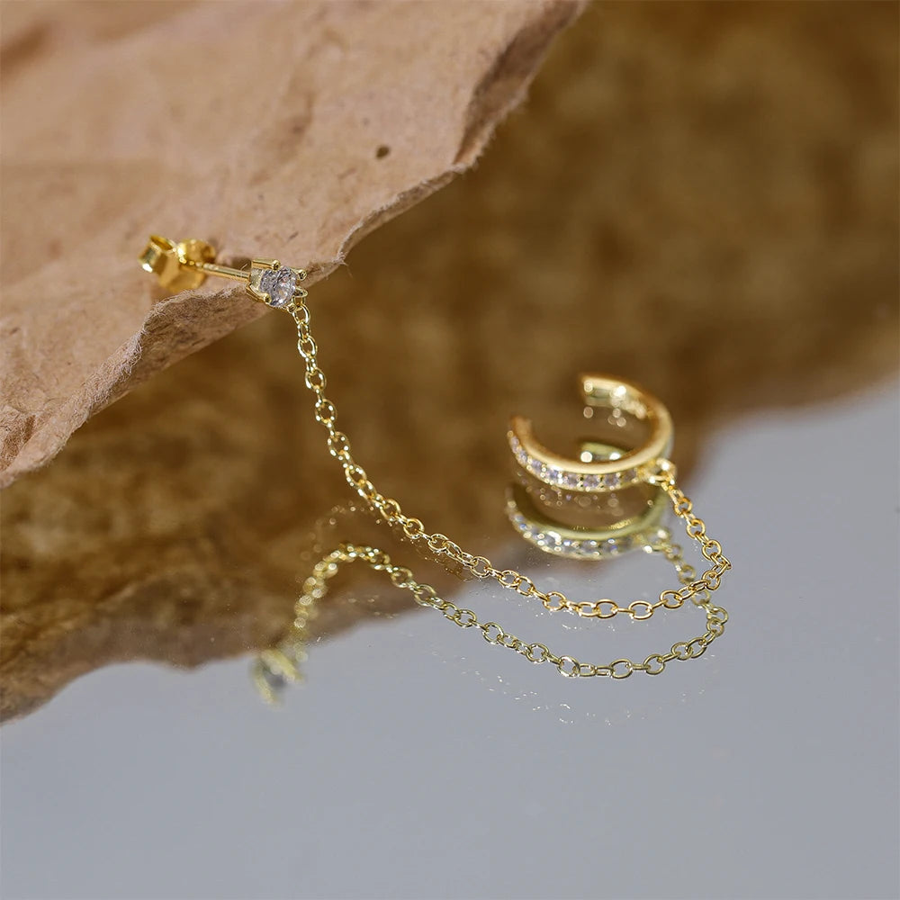 Ear Cuff ÉCLAT ÉTERNEL - Zircon cubique & Argent 925 millième