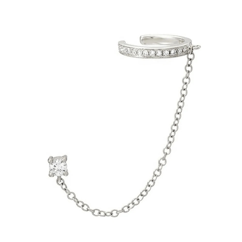 Ear Cuff ÉCLAT ÉTERNEL - Zircon cubique & Argent 925 millième