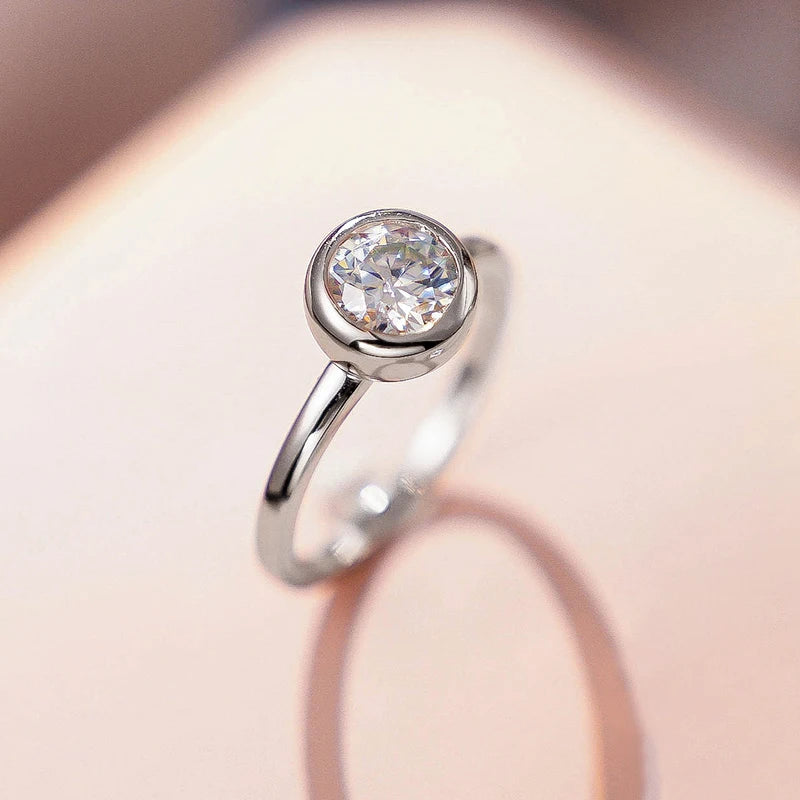 Bague ÉCLAT ÉTERNEL - Diamant moissanite & Argent 925 millième