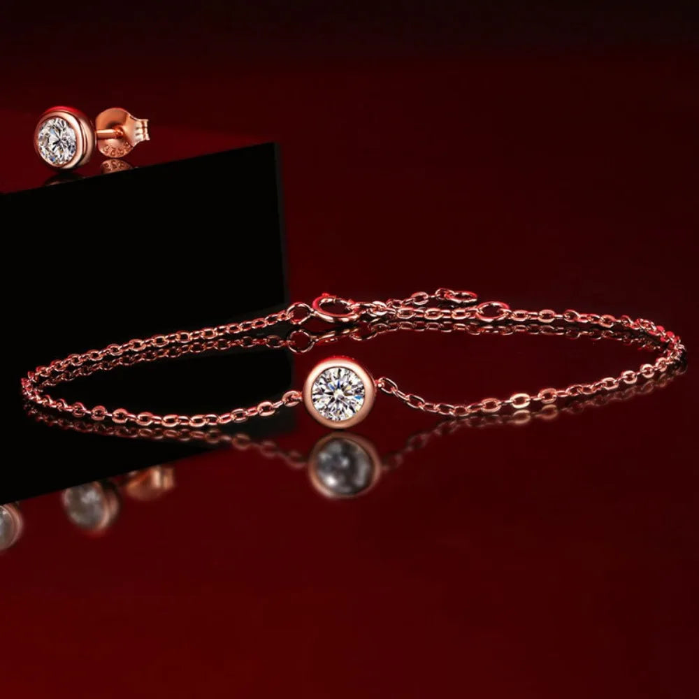 Set de bijoux ÉCLAT ÉTERNEL - Diamant moissanite & Argent 925 millième