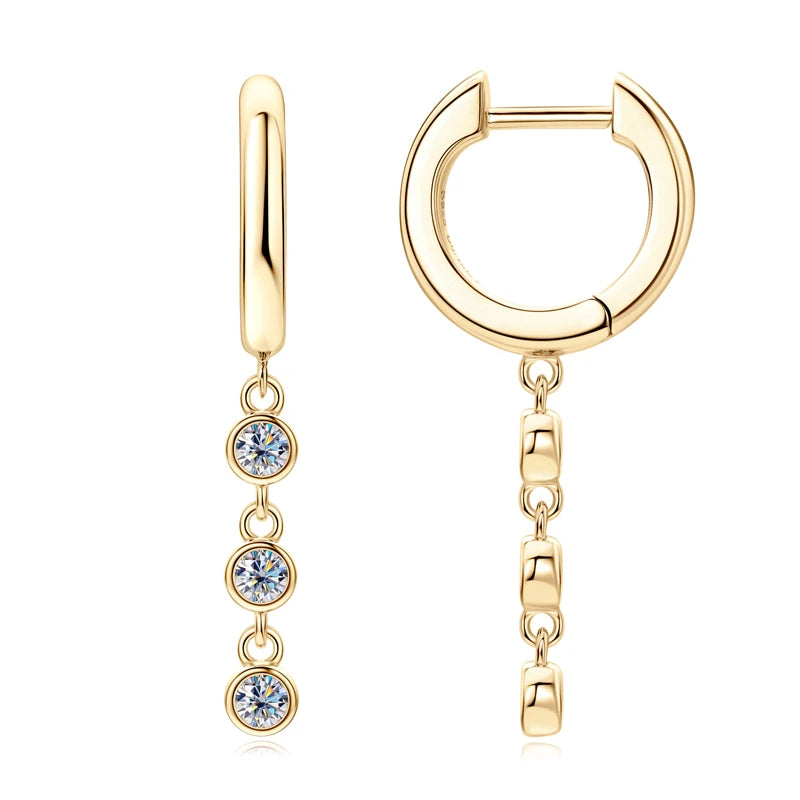 Boucles d’oreilles ÉCLAT ÉTERNEL - Diamant moissanite & Argent 925 millième