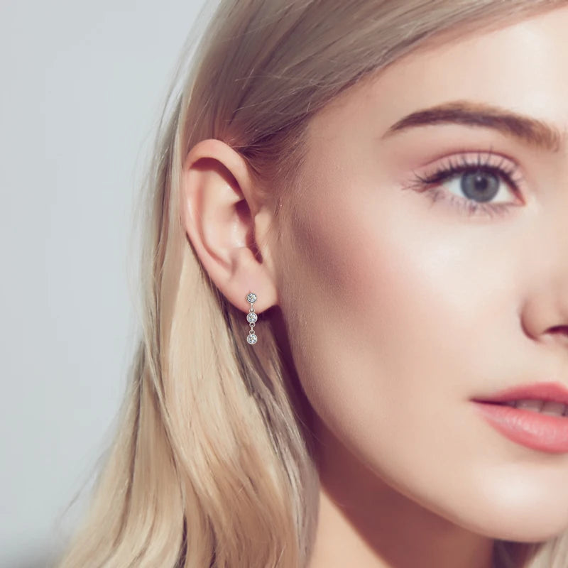 Boucles d’oreilles ÉCLAT ÉTERNEL - Diamant moissanite & Argent 925 millième