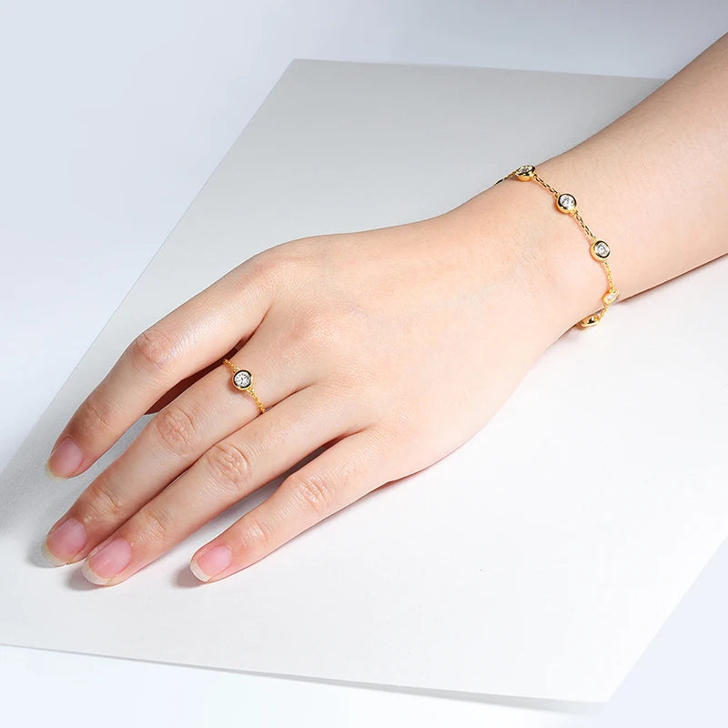 Bracelet ÉCLAT ÉTERNEL - Diamant moissanite & Argent 925 millième