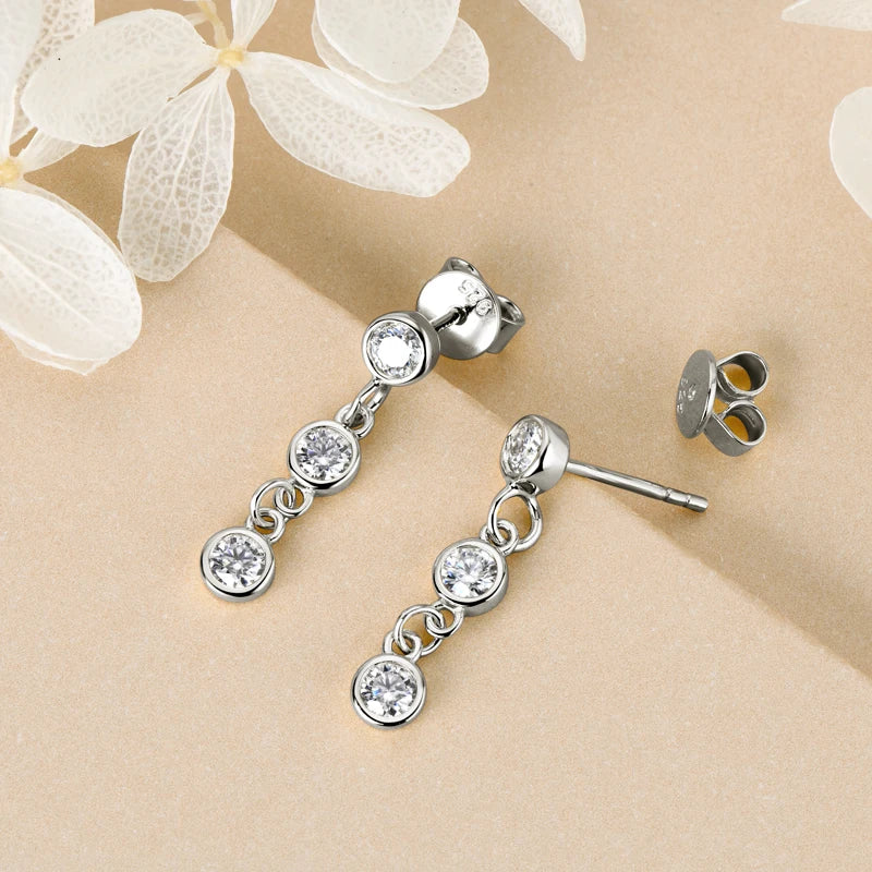 Boucles d’oreilles ÉCLAT ÉTERNEL - Diamant moissanite & Argent 925 millième