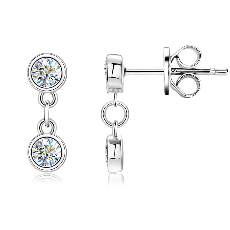 Boucles d’oreilles ÉCLAT ÉTERNEL - Diamant moissanite & Argent 925 millième